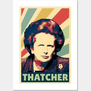 Margaret Thatcher Vintage Colors Posters and Art